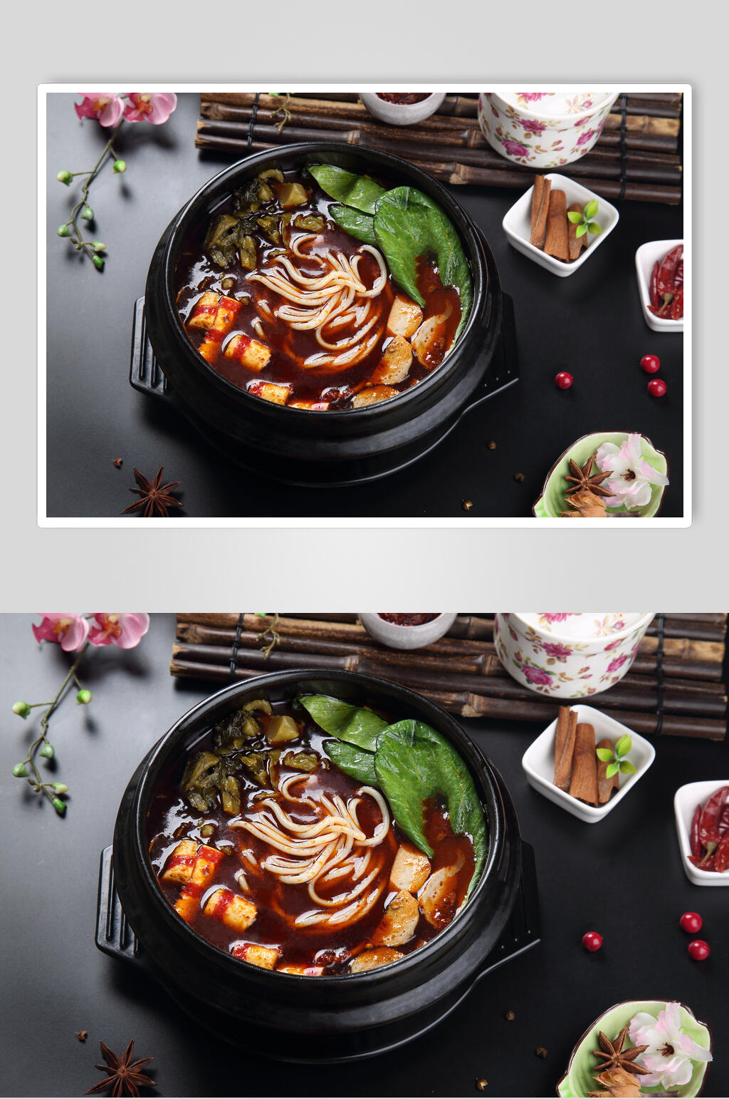 香浓美味砂锅米线餐饮食物图片素材