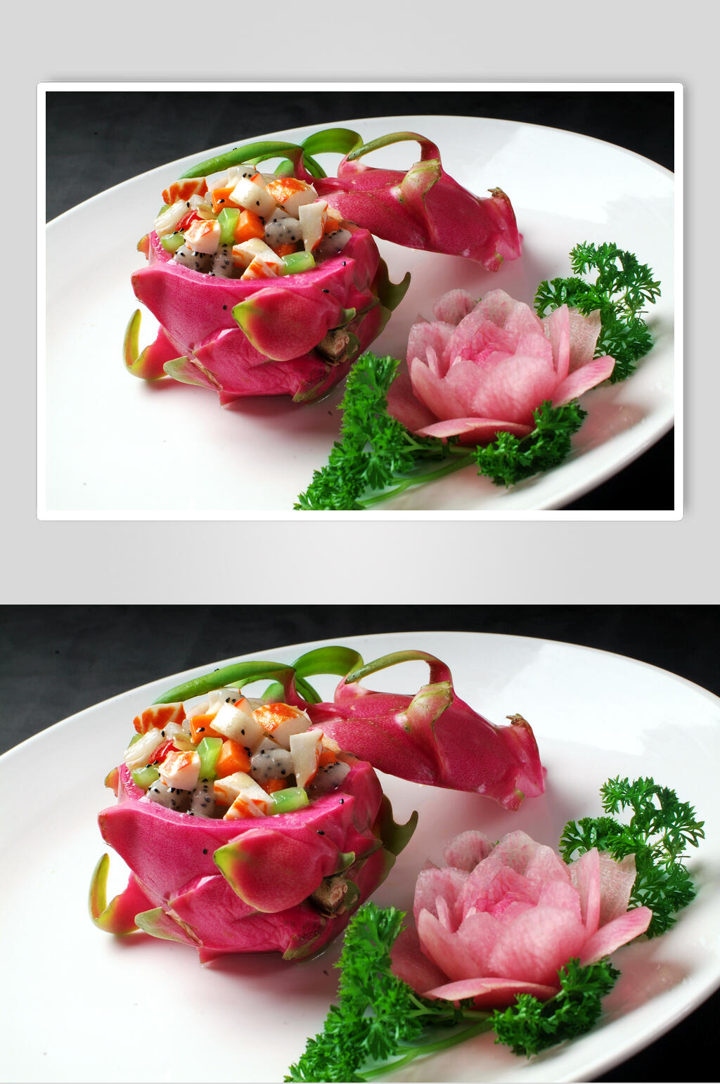 五彩火龙果美食图片素材