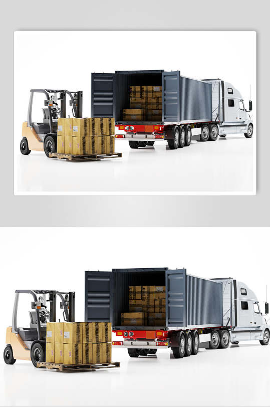 物流货车运输场景图片素材