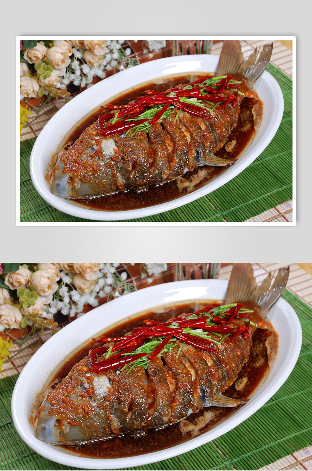 金牌鲤鱼红烧鲤鱼食品图片素材