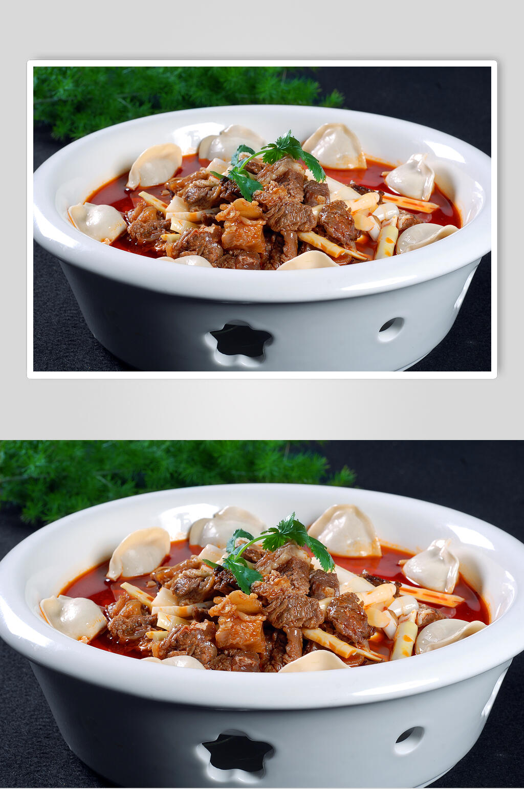 红汤水饺牛腩美食高清图片素材