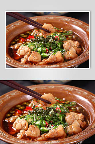 热菜鲜椒盆盆蛙餐饮图片