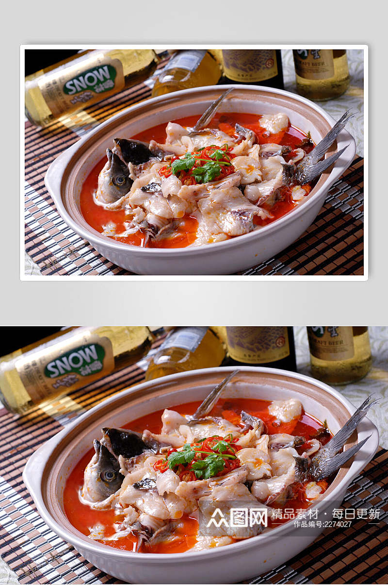 特色鲜椒生焖鱼食品图片素材