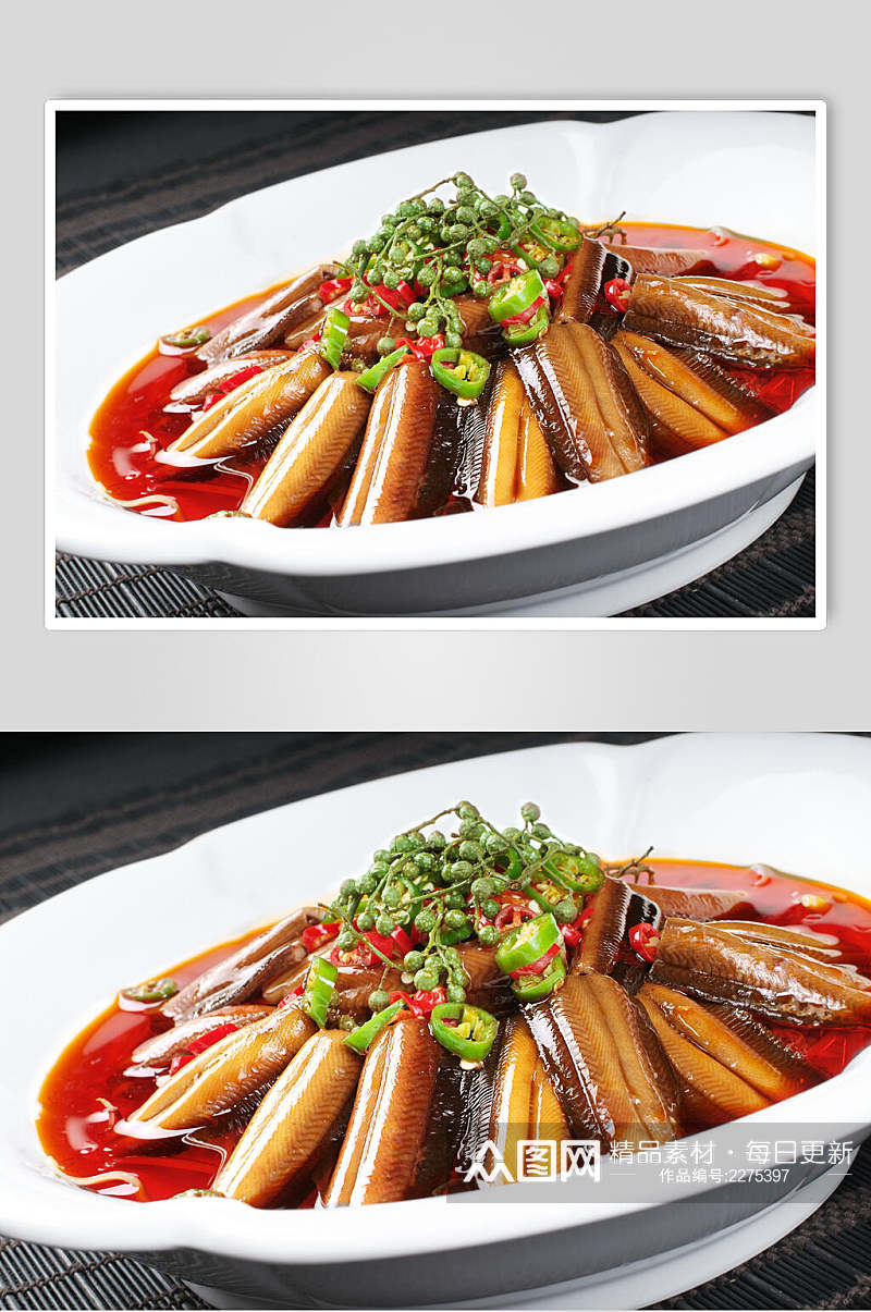 川菜鲜椒脆鳝美食图片素材