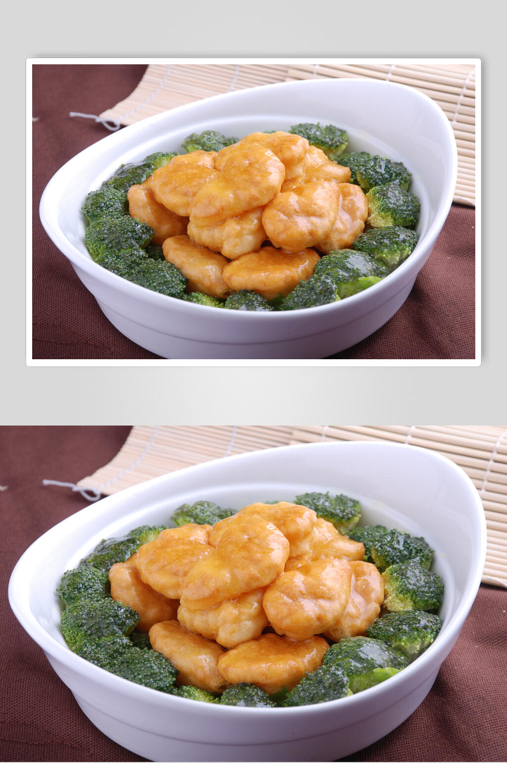 碧绿金针鱼腐食物图片素材