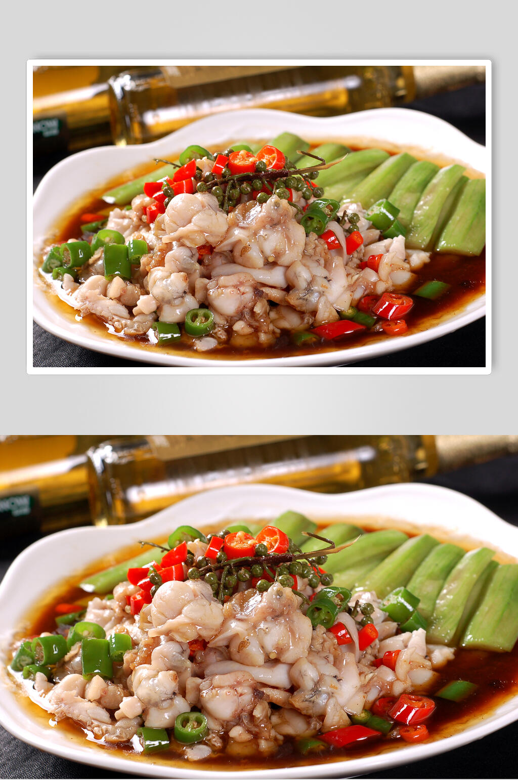 热菜鲜椒牛蛙食品图片素材