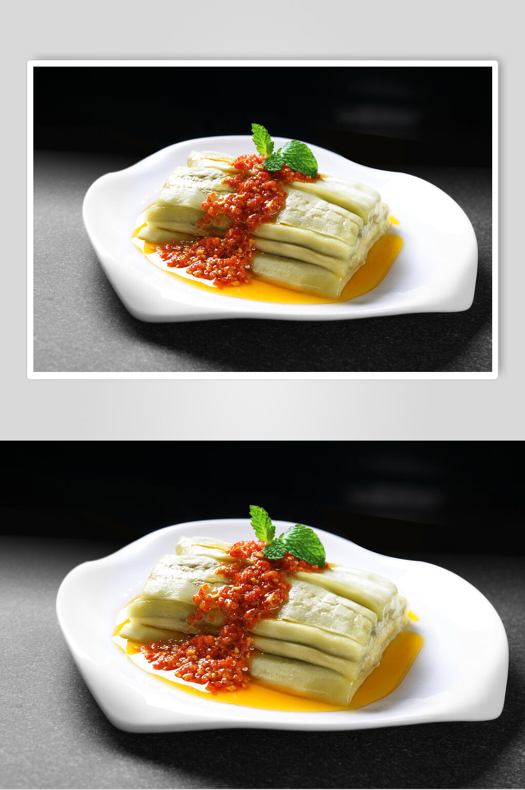 剁椒茄子美食图片素材