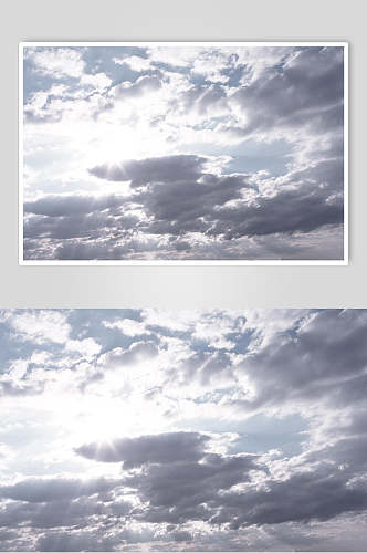 乌云密布蓝天白云摄影图片
