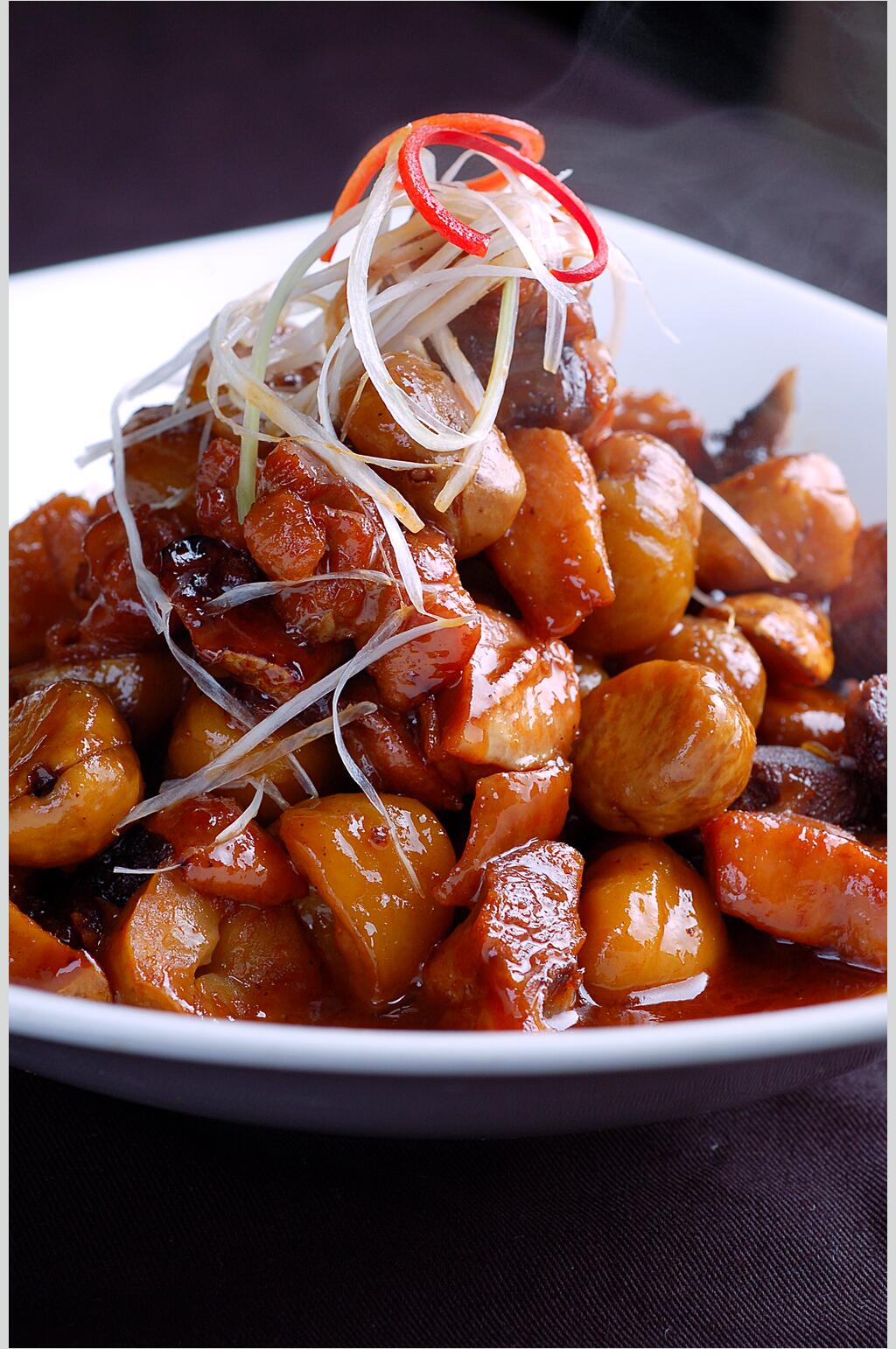 板栗烧鸡美食图片素材
