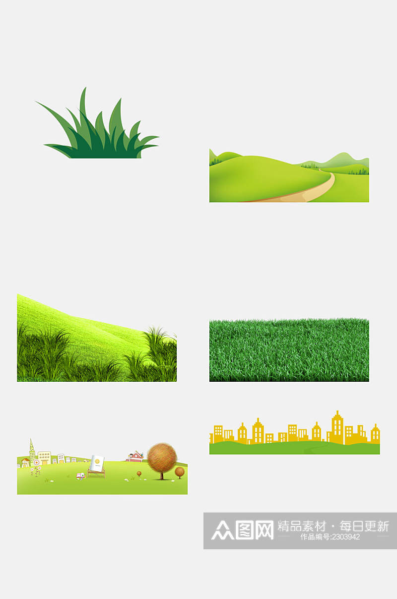 绿色草地草坪免抠素材素材