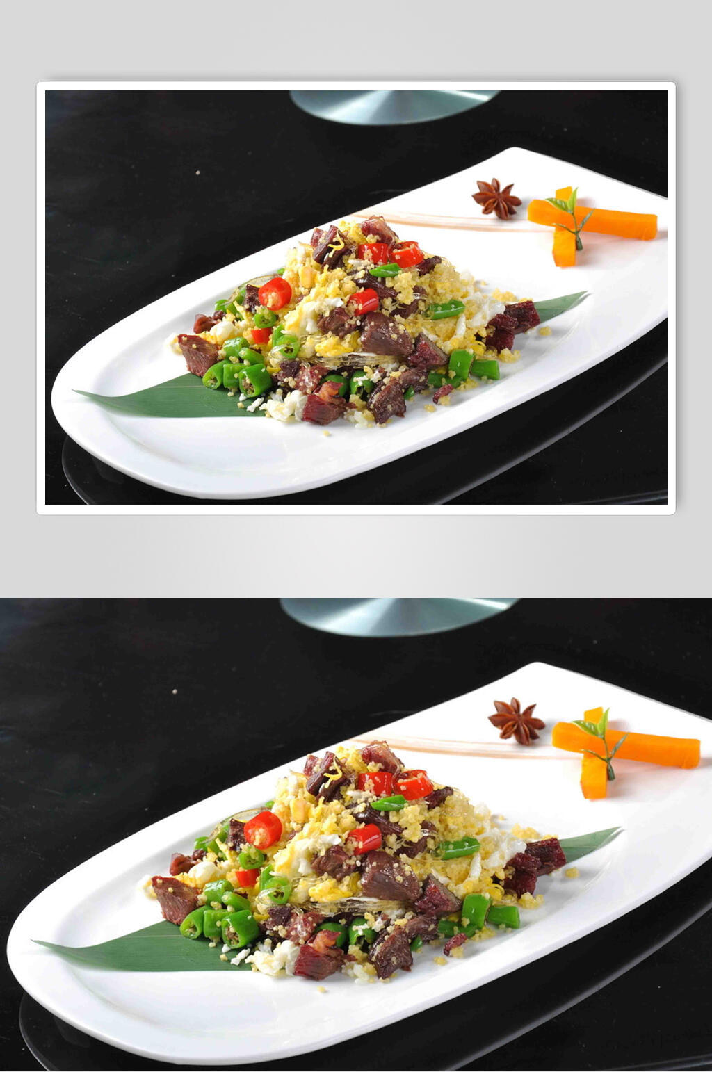 拆骨驴肉炒鸡蛋美食高清图片素材