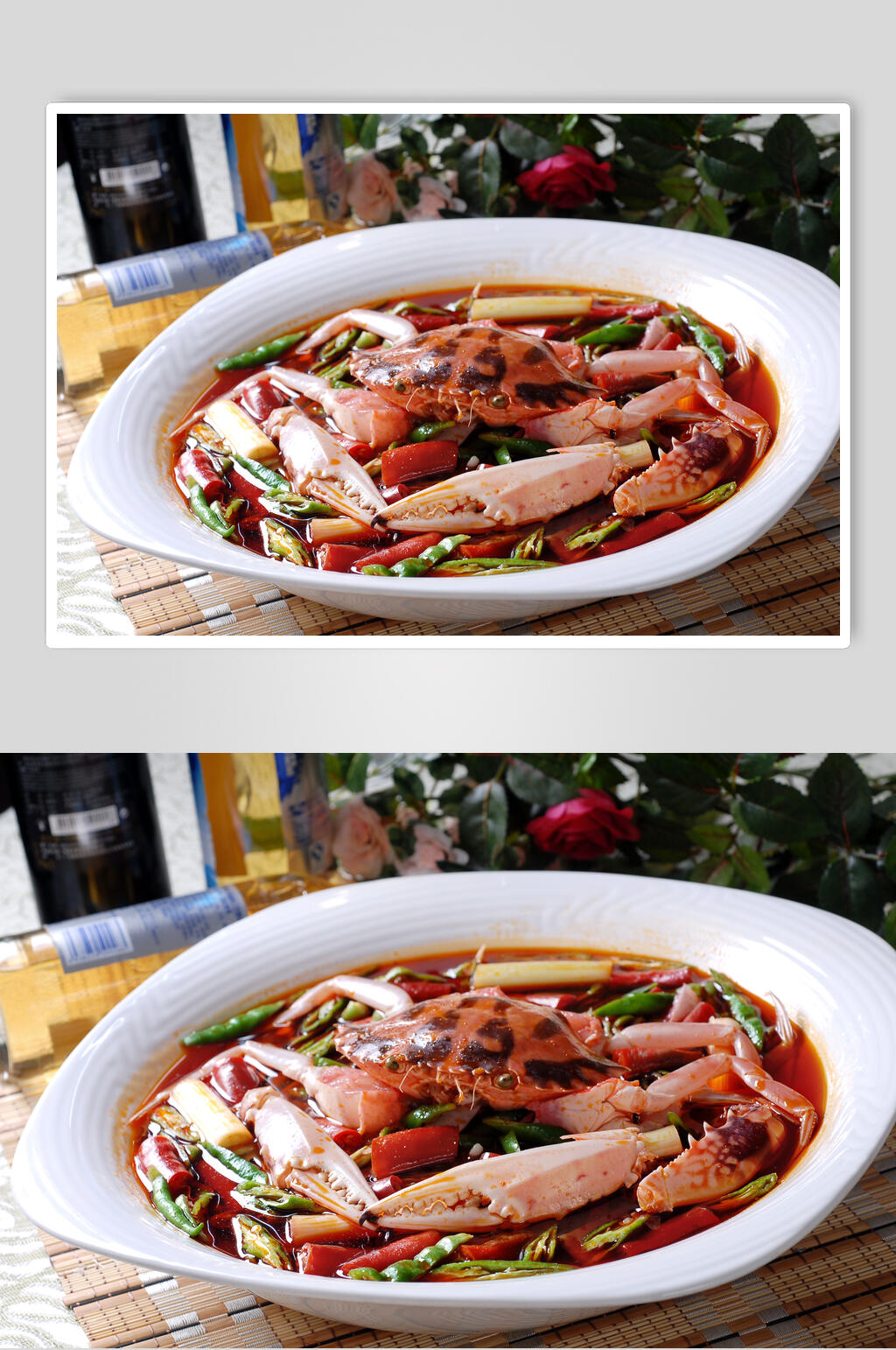 香辣野生红花蟹美食图片素材