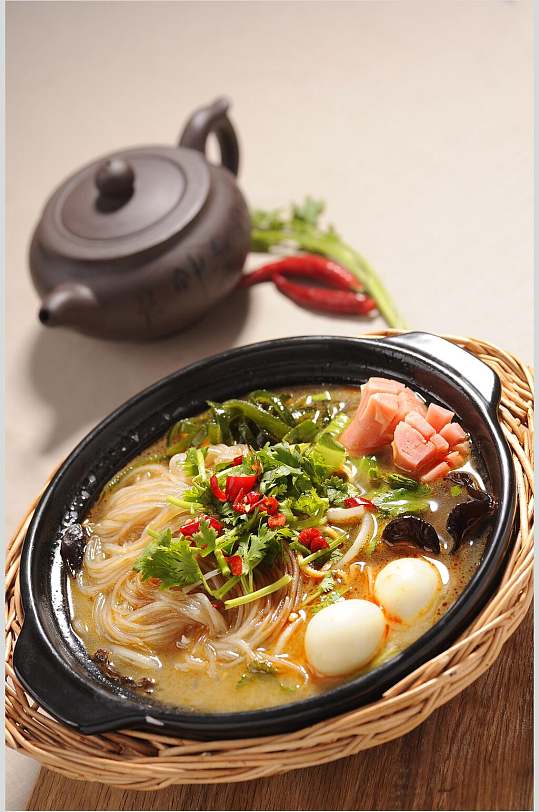 新鲜精品美味砂锅米线餐饮食物图片