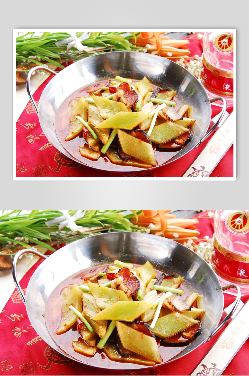 香辣美味干锅莴笋片餐饮高清图片素材