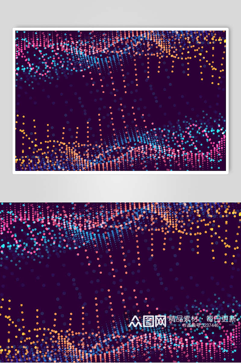 紫色渐变科技粒子光效背景素材素材