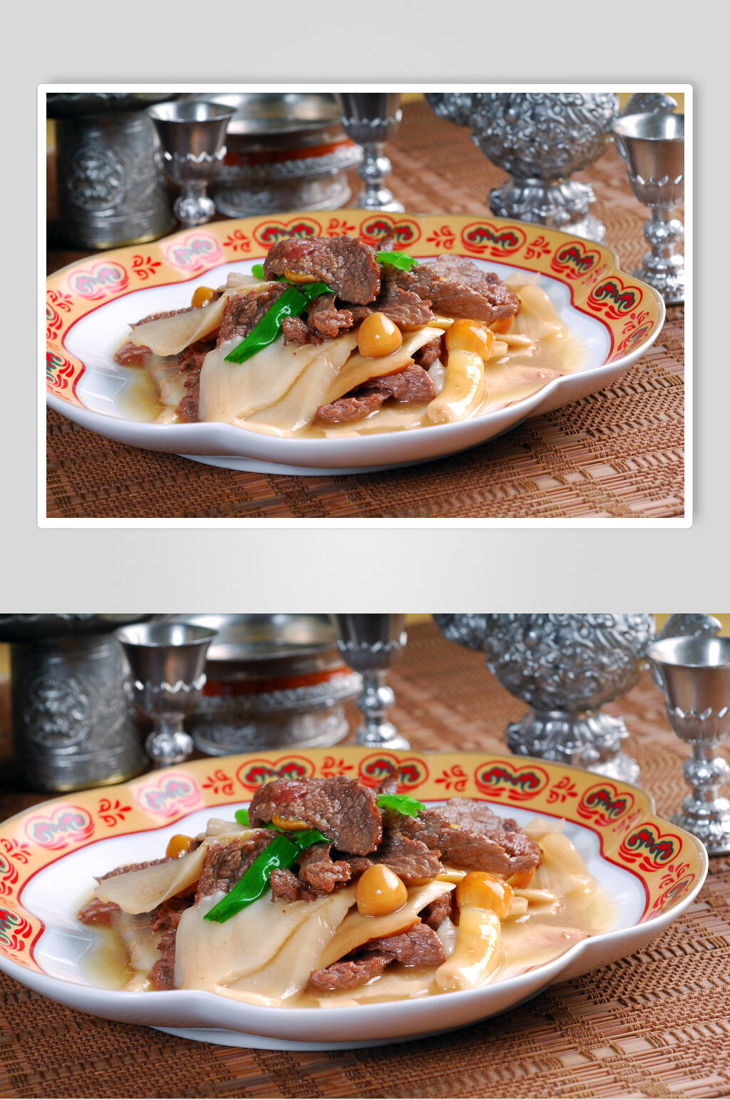 牛肉炒野菌食品图片素材