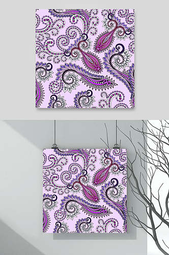 紫色涡旋纹图案素材