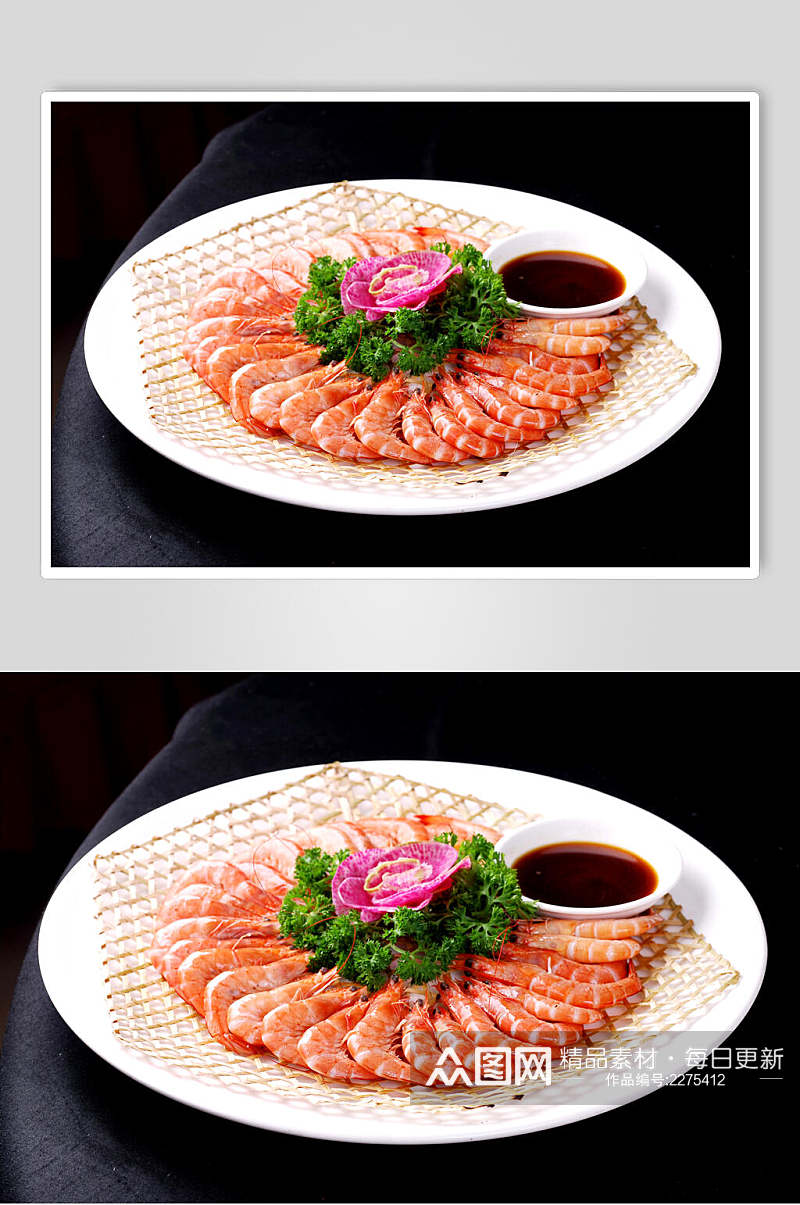 白灼虾美食图片素材