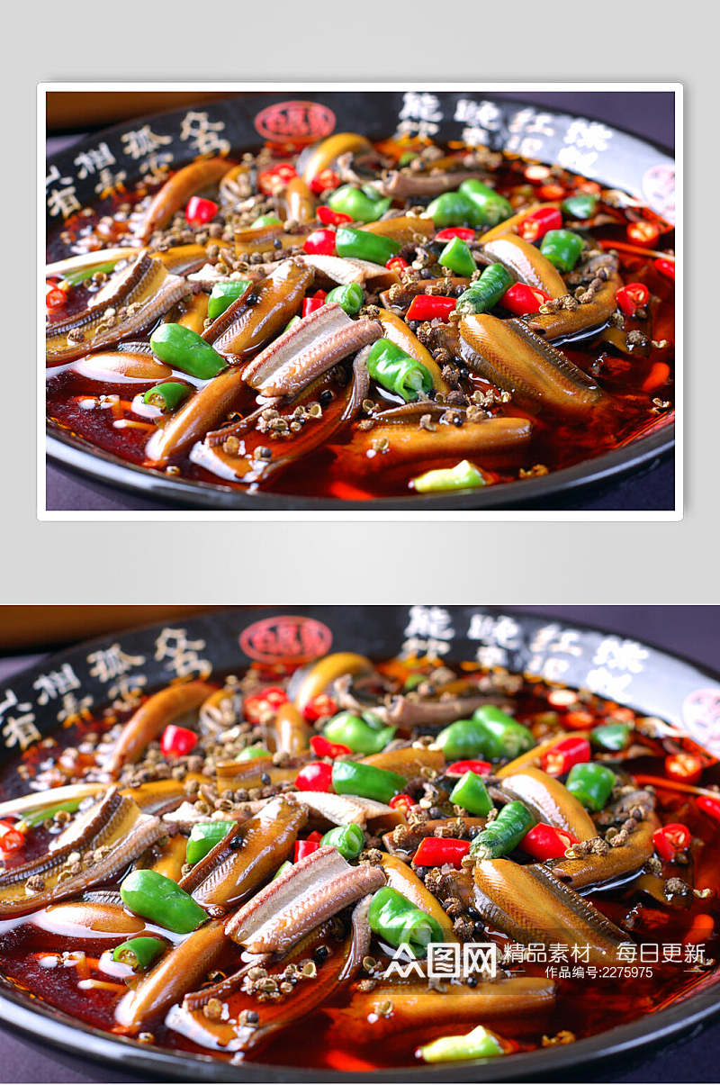 青花椒鳝段食品图片素材