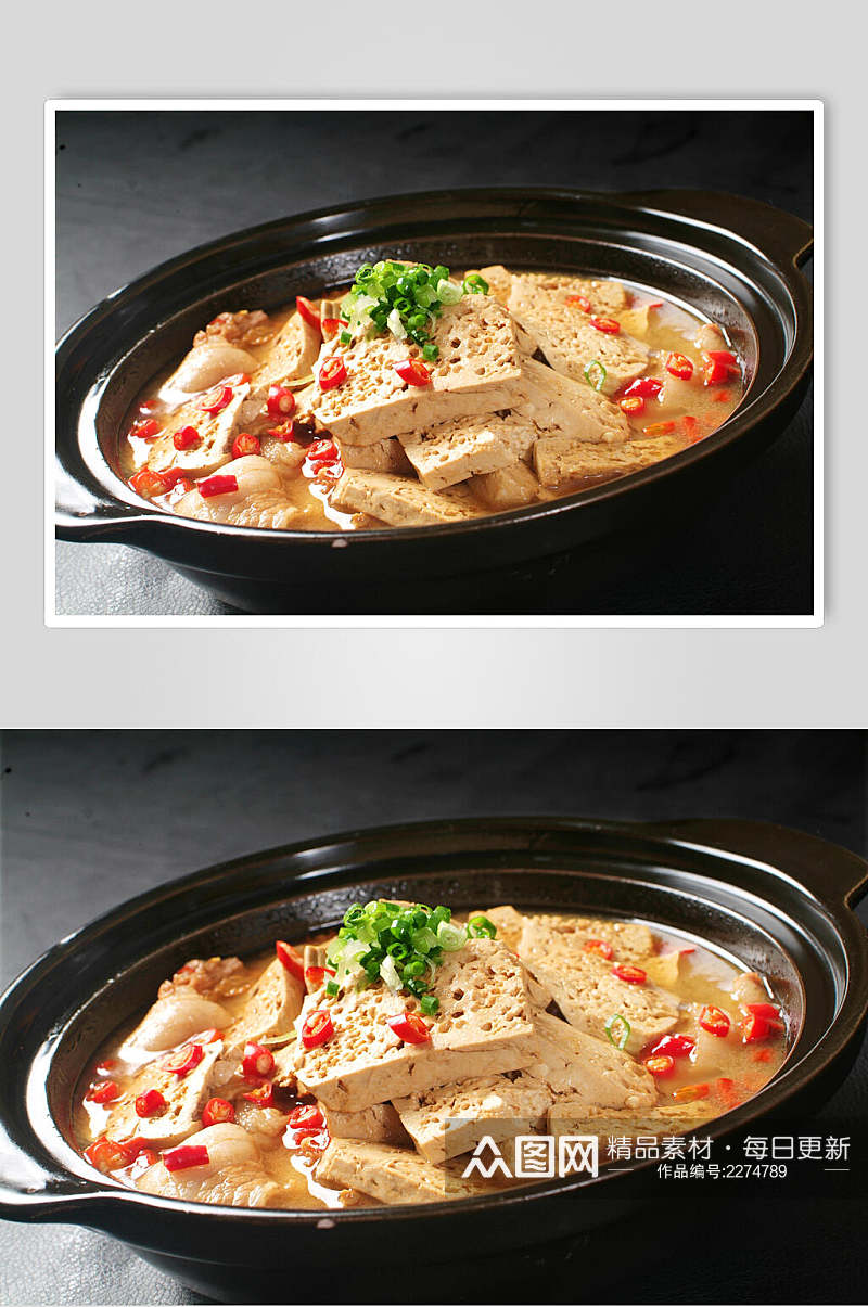 砂锅老豆腐美食图片素材