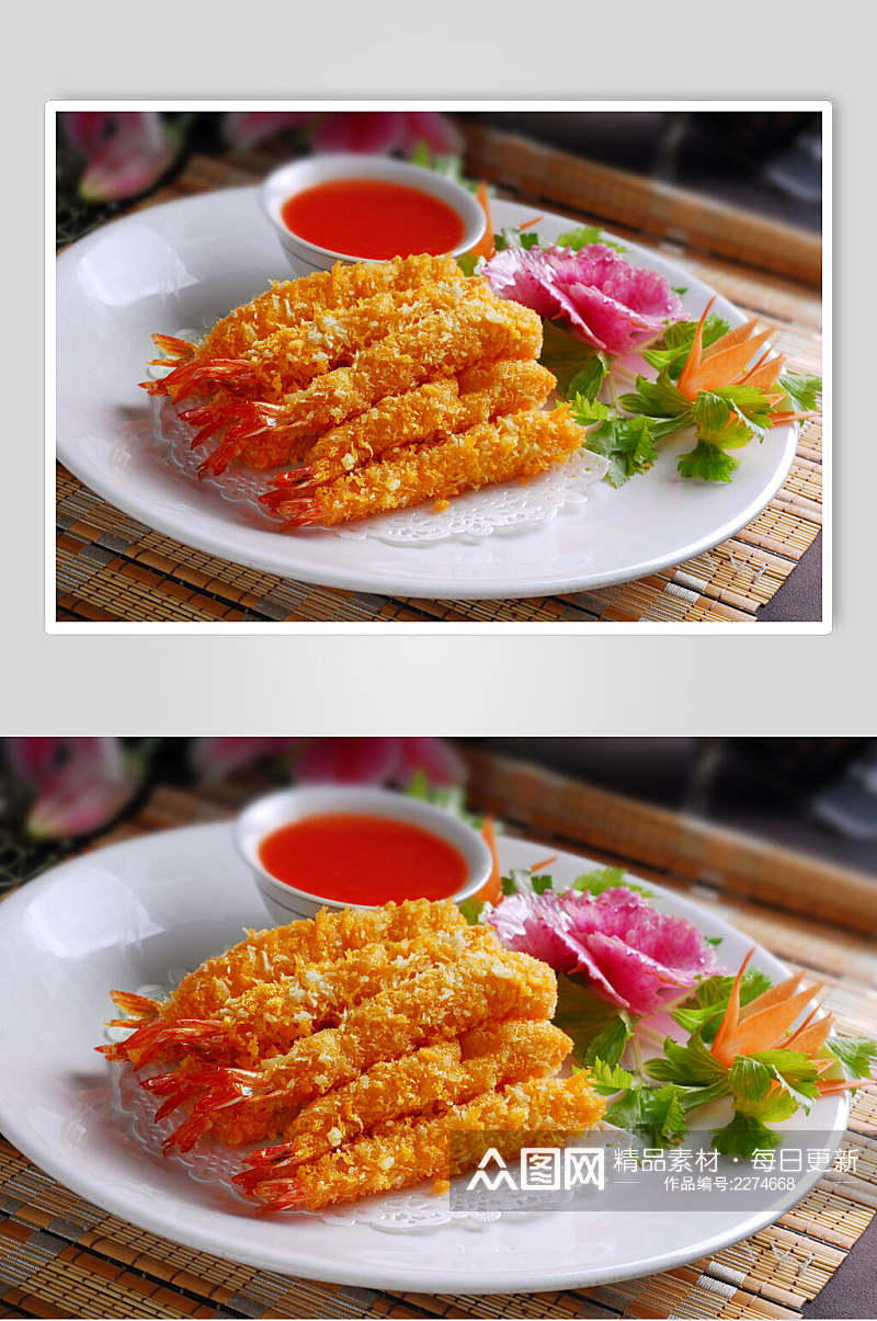 热菜天香芙蓉虾美食图片素材