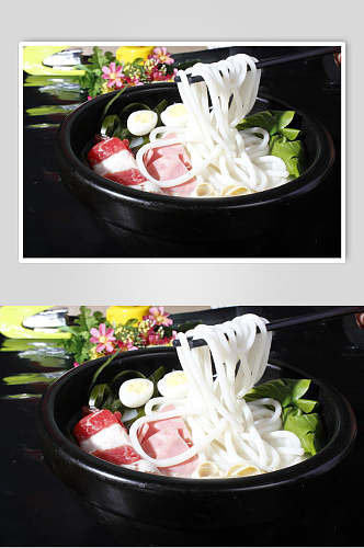 营养健康美味砂锅米线餐饮食物图片