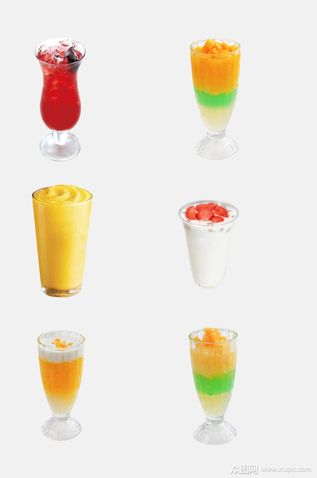 精致美味奶茶夏日饮品免抠图素材