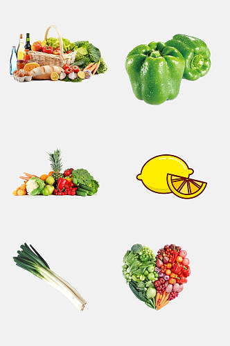 健康美味手绘瓜果蔬菜素材