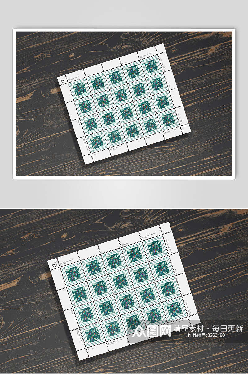 绿色邮票贴图素材