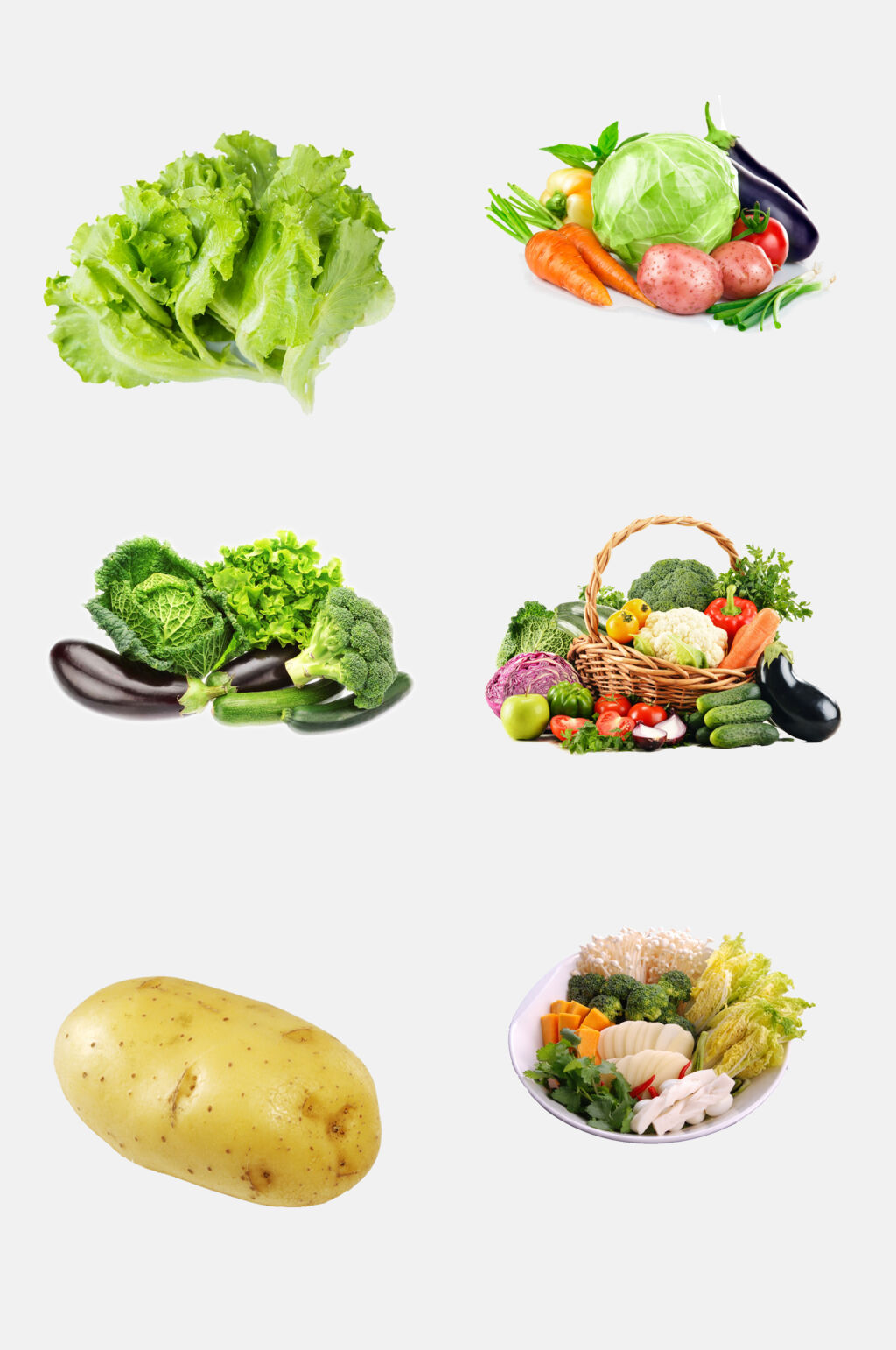 新鲜美味手绘瓜果蔬菜素材素材
