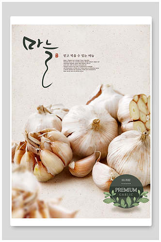 大蒜蔬果农产品海报