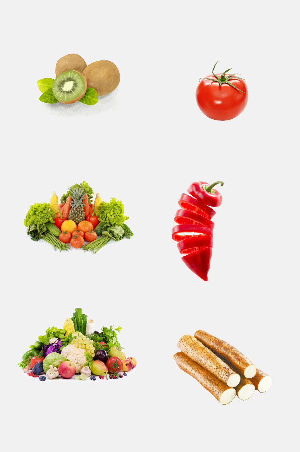简洁唯美手绘瓜果蔬菜素材素材