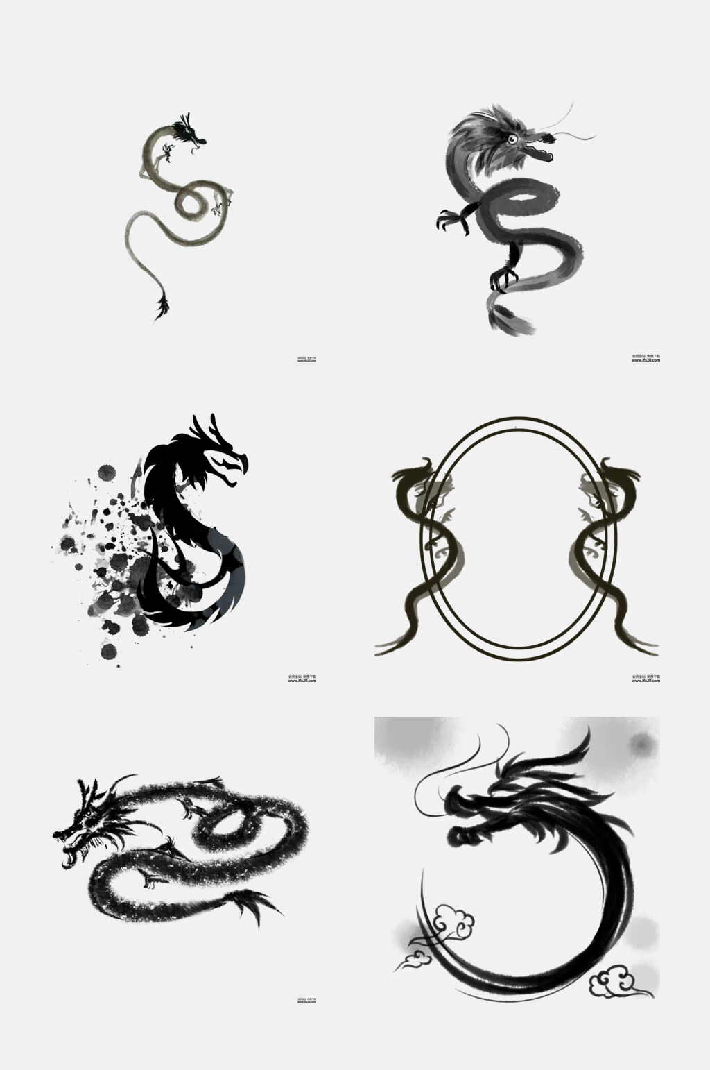 高端中国风龙纹免抠元素