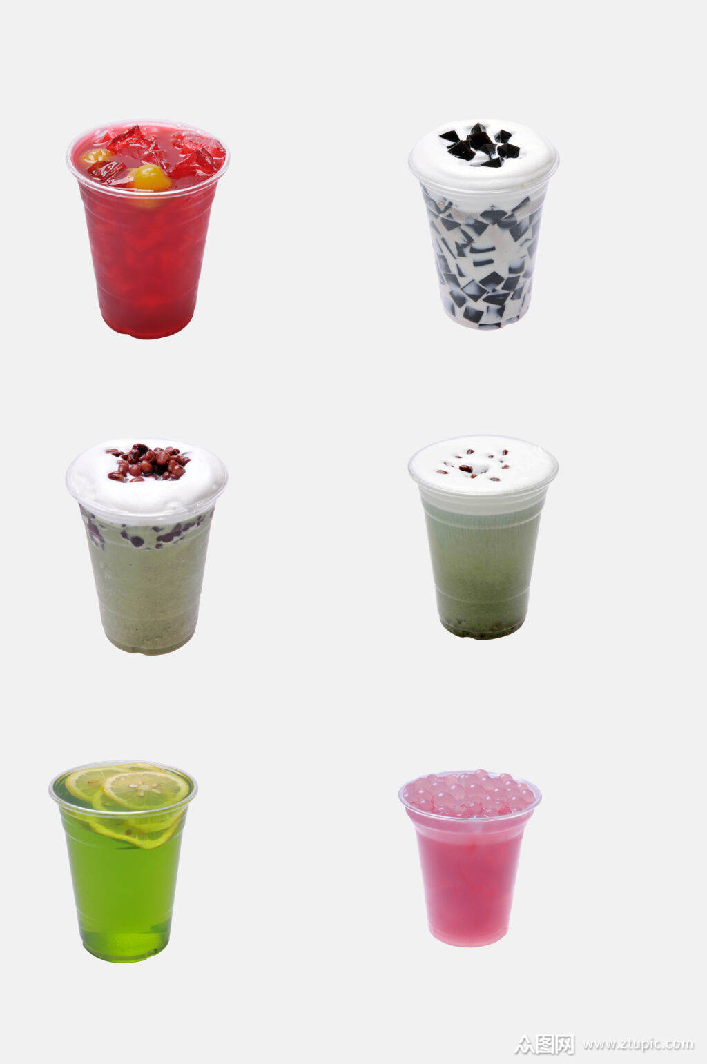 清新美味下午茶奶茶夏日饮品免抠图素材