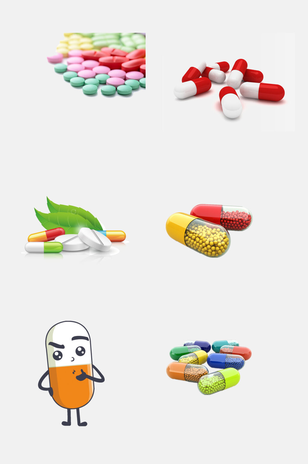 贴画药医疗保健胶囊素材素材