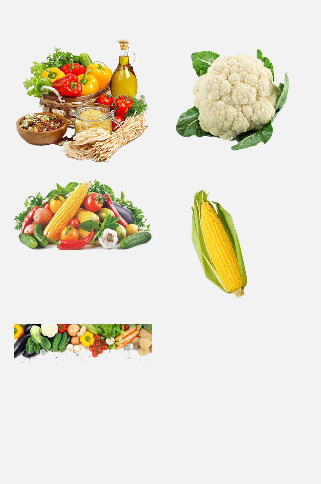 手绘新鲜瓜果蔬菜素材素材