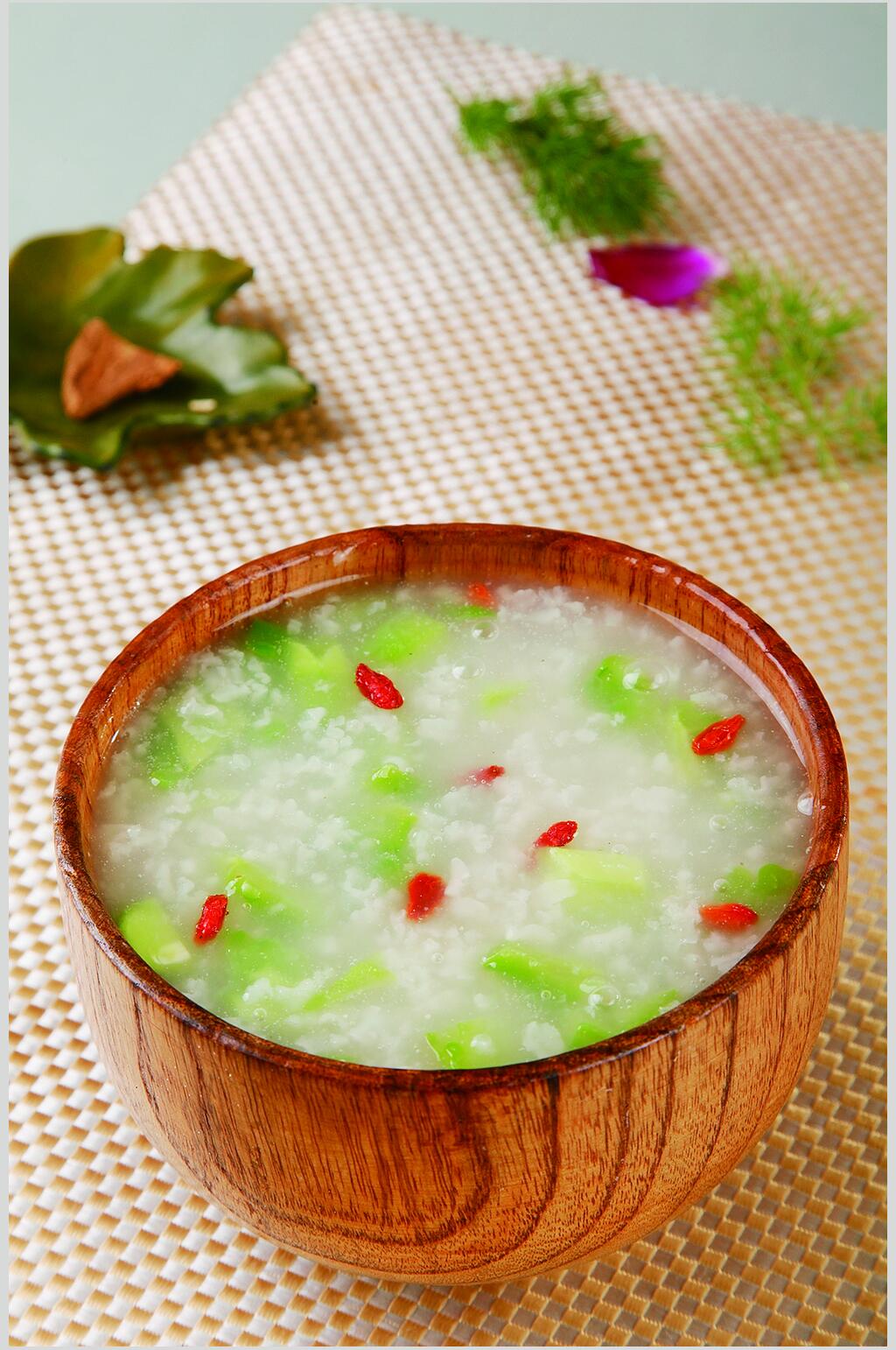 健康美味苦瓜粥食品图片素材