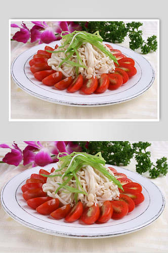 兰豆金针菇餐饮食品图片
