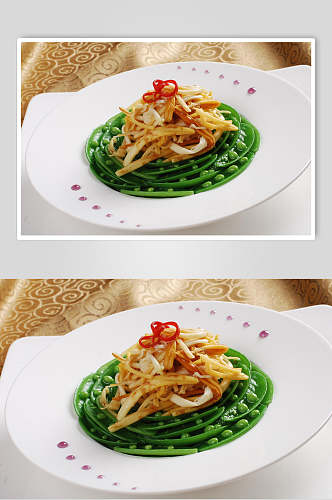 密豆金针菇食物图片