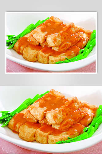 鲍汁豆腐食品高清图片