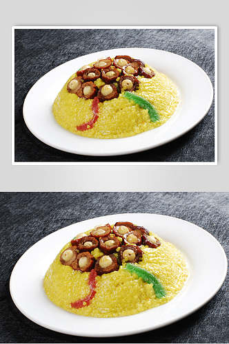 枣香黄米饭食品高清图片