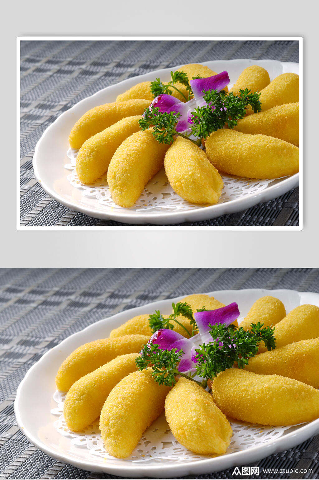 脆皮香蕉食品摄影图片