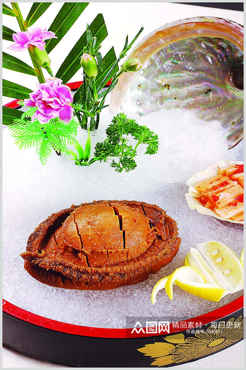 日式冰鲍刺身食品图片素材