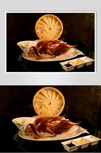 特色美食烤鸭卤鸭食物图片