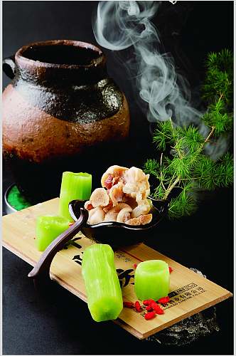 土罐猪蹄炖笋片餐饮食品图片