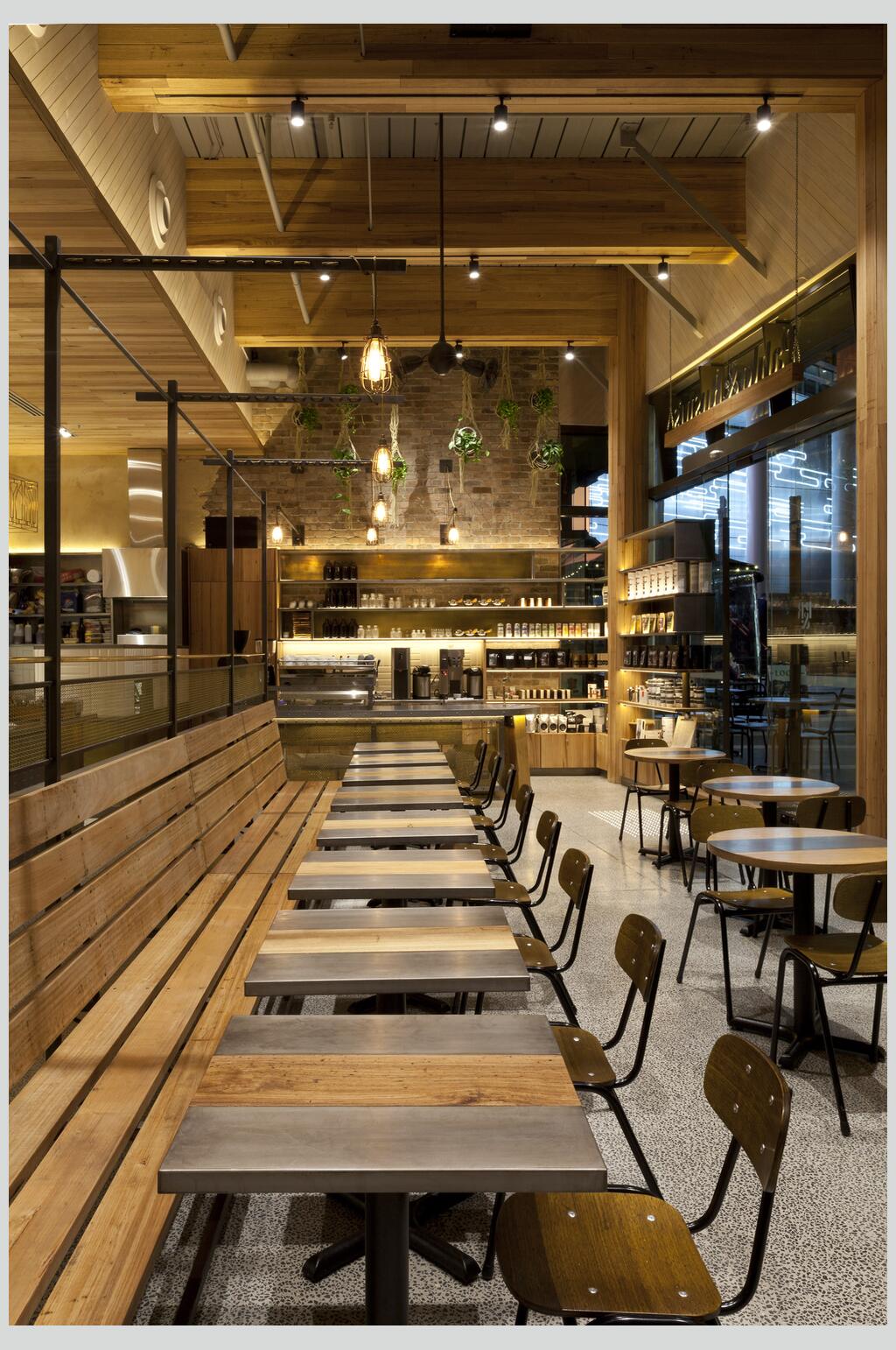时尚大气咖啡饮品店餐桌摄影图片素材