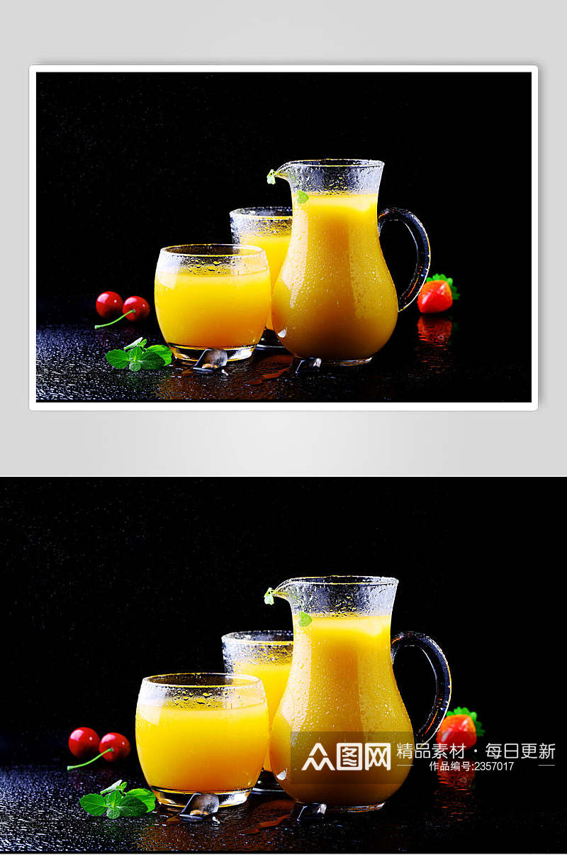 橙汁夏日饮品奶茶摄影图片素材