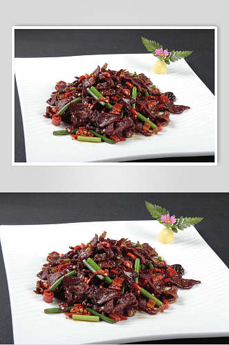 香炒腊牛肉食物摄影图片