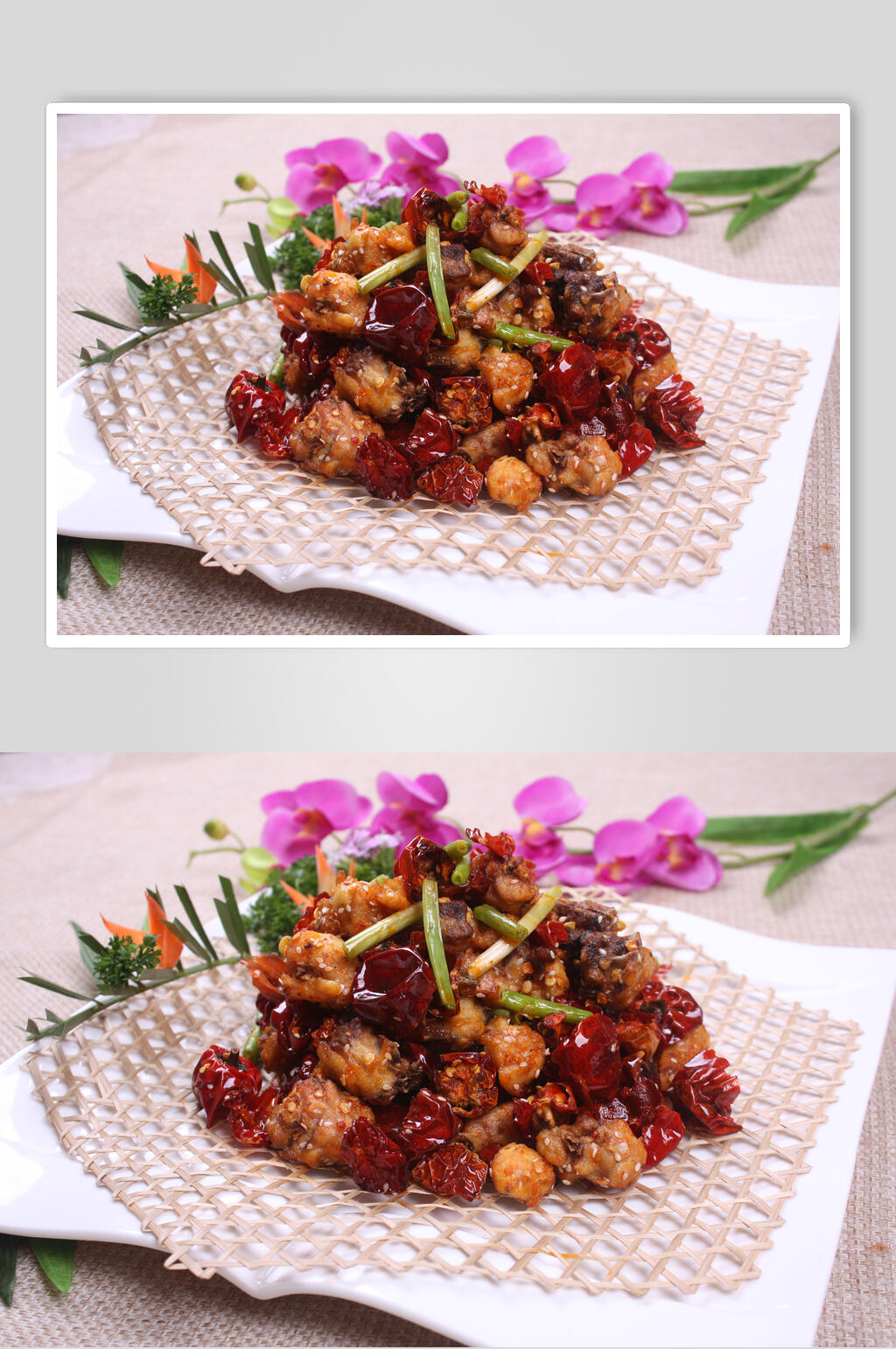 招牌辣子鸡食物高清图片素材