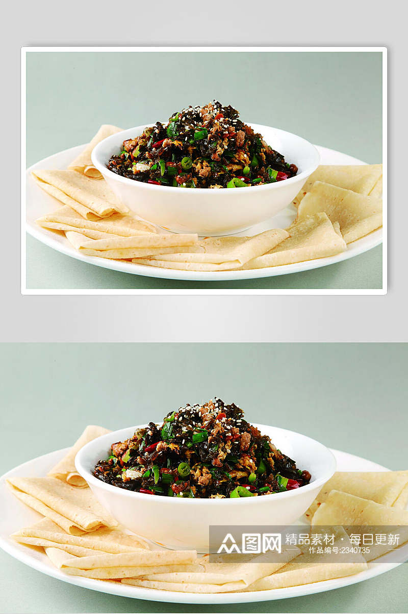 地龙菜卷饼食物图片素材